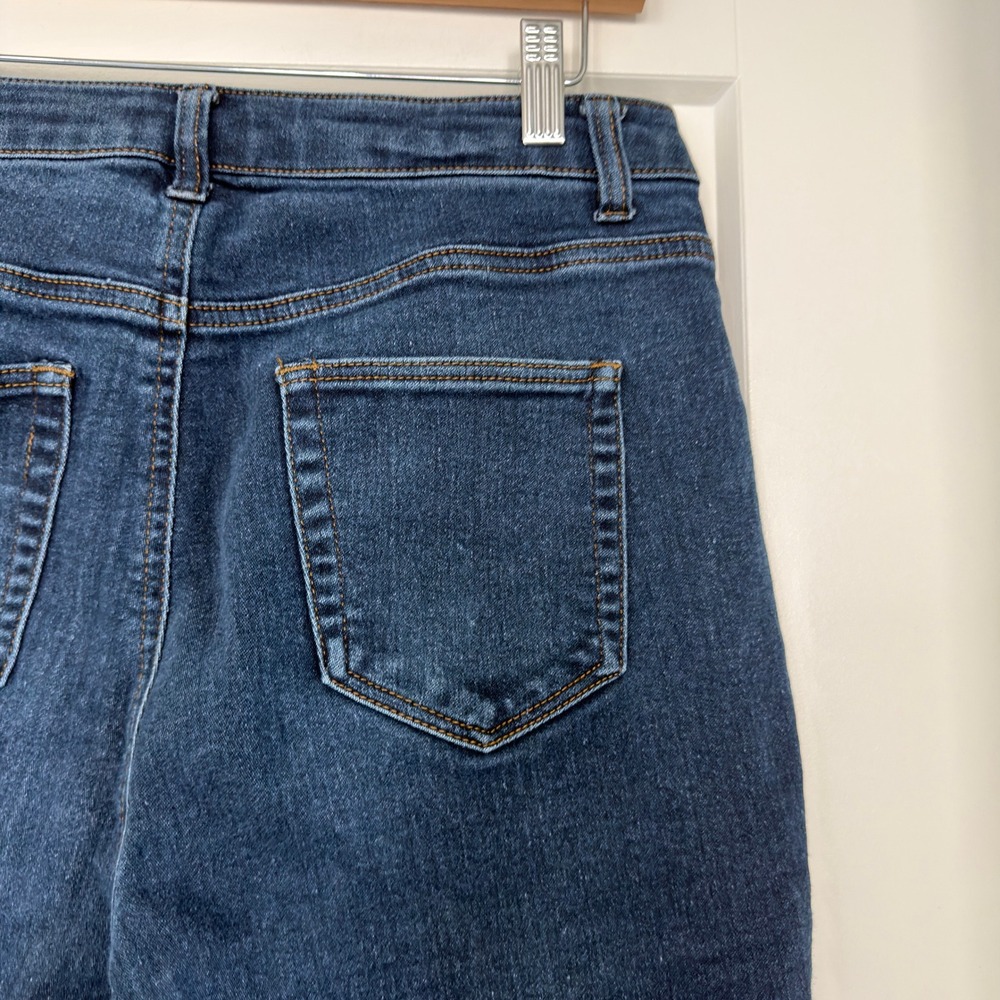 Faith Jeans Womens High Rise Skinny Denim Dark Indigo Wash Size 10